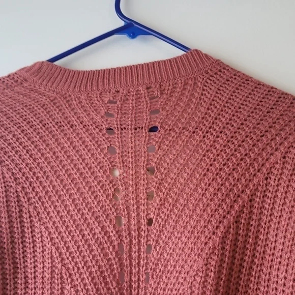 Moral Fiber Boho Cardigan Size Medium Rose - Picture 3 of 7